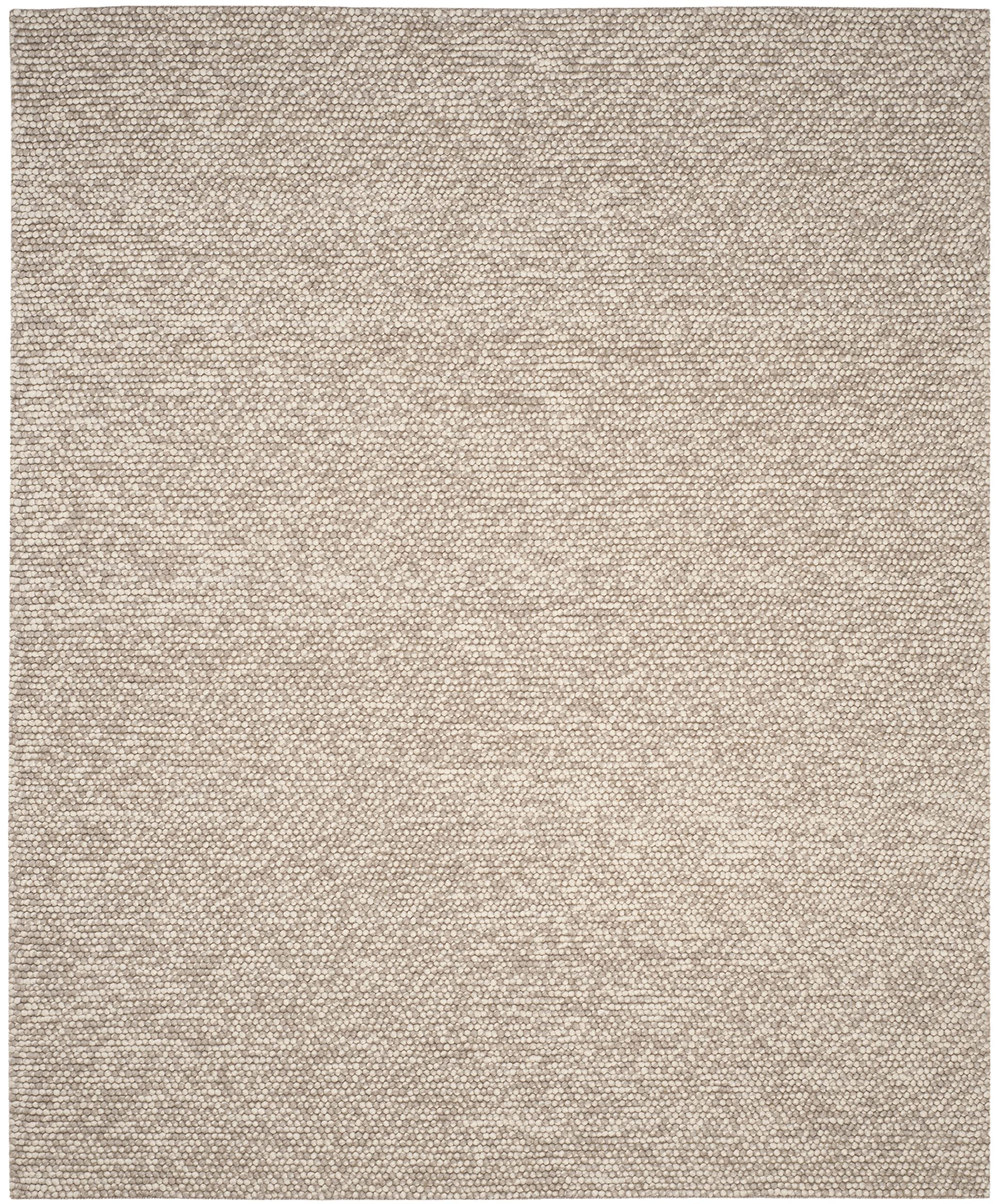Natura Collection Area Rug - 9' x 12', Beige, Handmade Wool, Ideal for High Traffic Areas