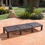 Jamaica Outdoor Wicker Chaise Lounge without Cushion, Multibrown