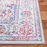 Brentwood Collection Area Rug - 10' x 13', Ivory & Blue, Medallion Distressed Design,