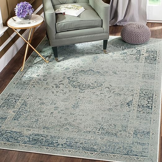 Vintage Oriental Medallion Area Rug 10' x 14' - Spruce Distressed Viscose