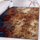 Modern Splatter Abstract Area Rug - Blue 8x10