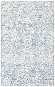 Metro Collection 3' x 5' BlueIvory MET998M Handmade Premium Wool Living Room Bedroom