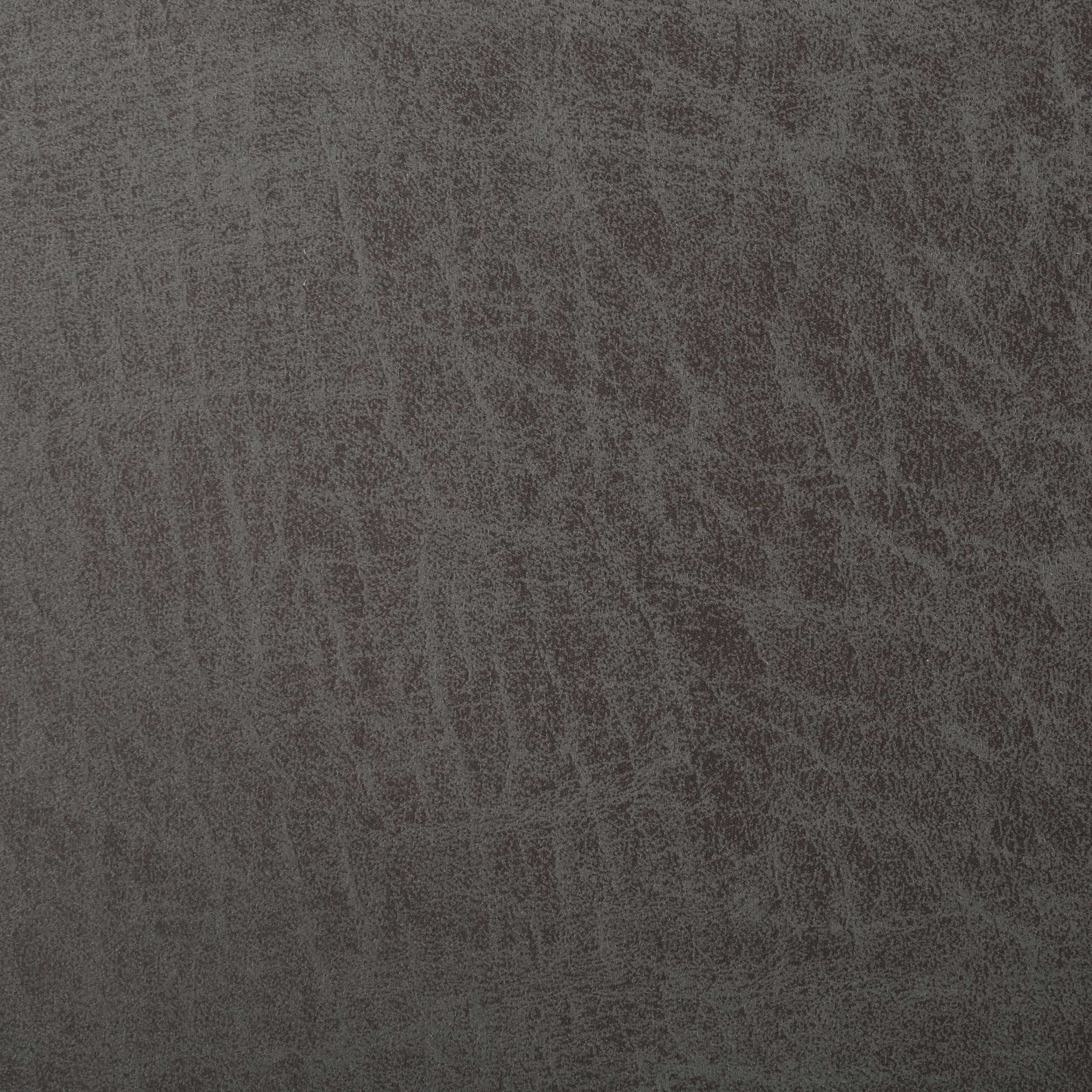 Elisha Industrial Modern Microfiber Bench, Slate / Matte Black