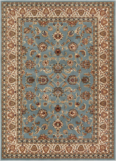 Barclay Collection Sarouk Light Blue 5x7 Area Rug - for Living Room, Bedroom, and Dining