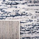 Amelia Collection Area Rug - 8' x 10', Grey & Navy, Modern Abstract Design