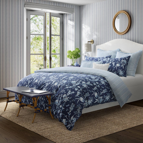 Comforter Set, Cotton Reversible Bedding Set, Includes Matching Shams
