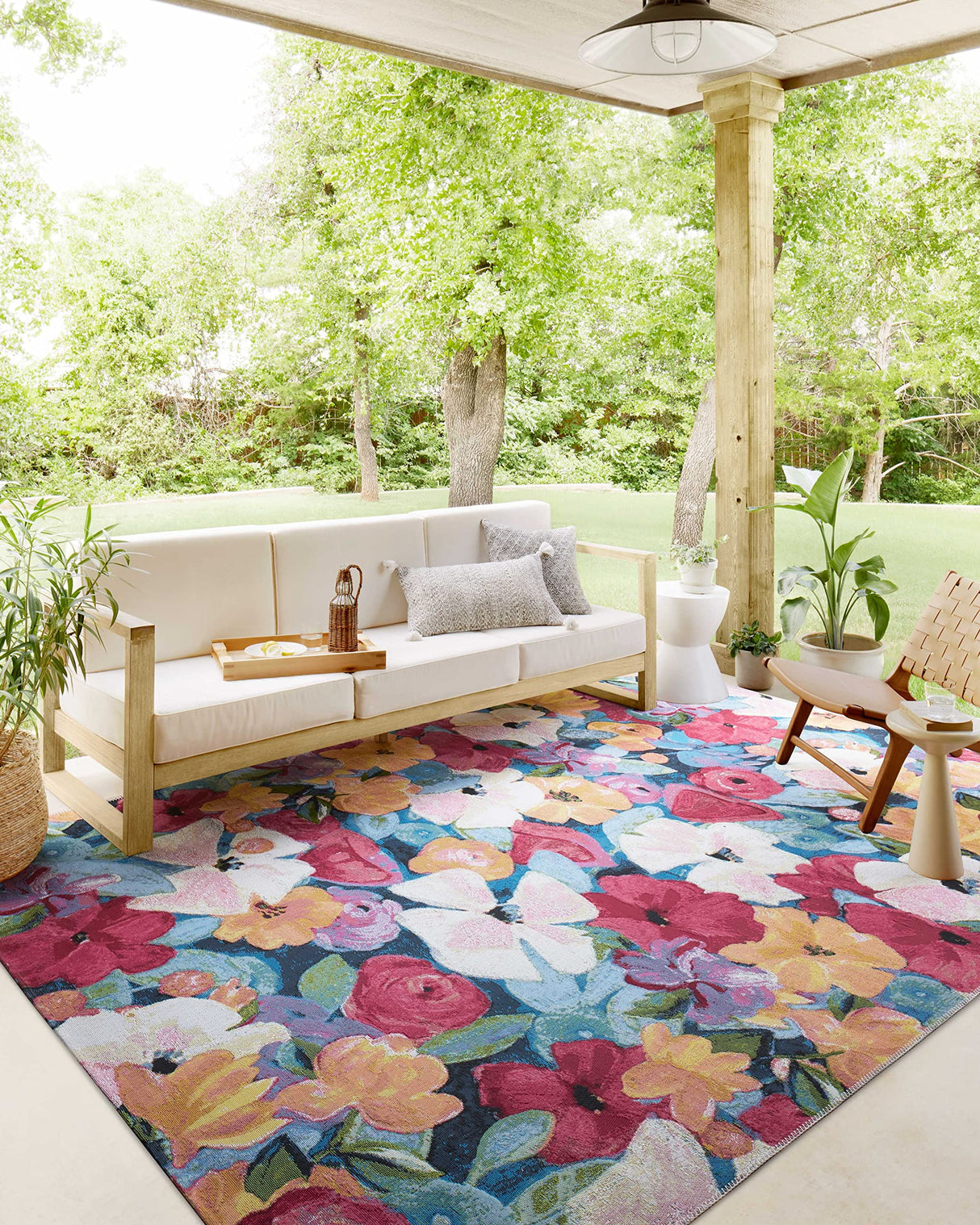 II Botanical Navy/Multi 6'-7" x 9'-4" Area Rug