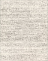 Hauteloom Williford Boho Hand Woven Wool Natural Fiber Soft Area Rug for Living Room, Bedroom, Dining Room- Traditional Farmhouse High Pile Braided Carpet - Black, Cream, Beige - 5' x 7'6" (5x7)