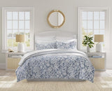 Comforter Set, Cotton Reversible Bedding Set, All Season Designer Home Décor (Tortola Blue, King)