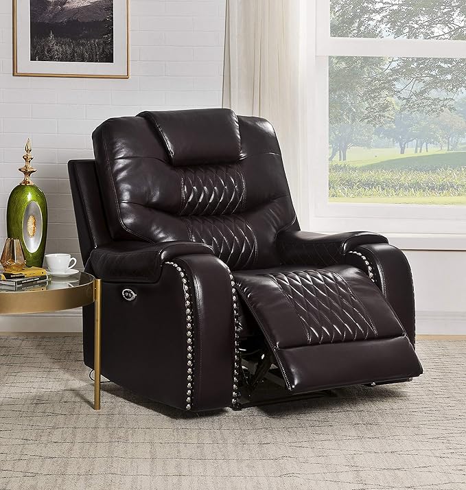 Tufted Power Motion Recliner in Magnetite Dary Grey