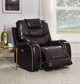 Tufted Power Motion Recliner in Magnetite Dary Grey