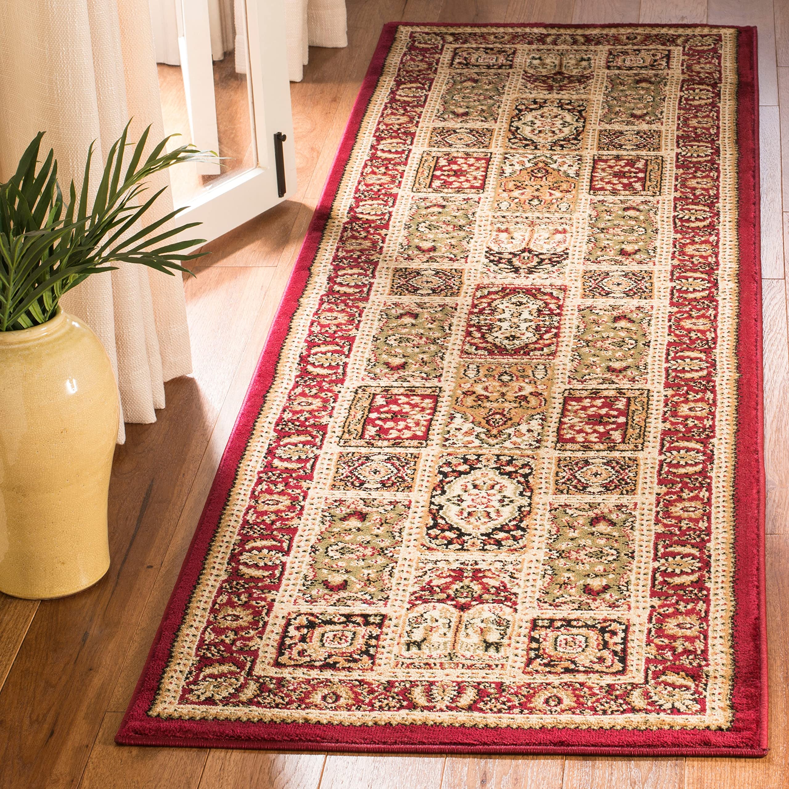 SAFAVIEH Lyndhurst Collection Area Rug - 10' x 14', Multi & Green, Traditional Oriental Design, Non-Shedding & Easy Care, Ideal for High Traffic Areas in Living Room, Bedroom (LNH217A)
