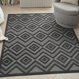 Versatile Indoor/Outdoor Denim Blue 7' x 10' Area Rug, Easy Cleaning