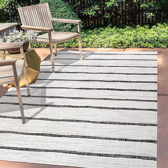 SMB125C-8 Colonia Berber Stripe Indoor Outdoor Area-Rug Bohemian Contemporary Easy