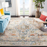 Madison Collection Area Rug - 9' x 12', Green & Turquoise, Boho Medallion Distressed Design