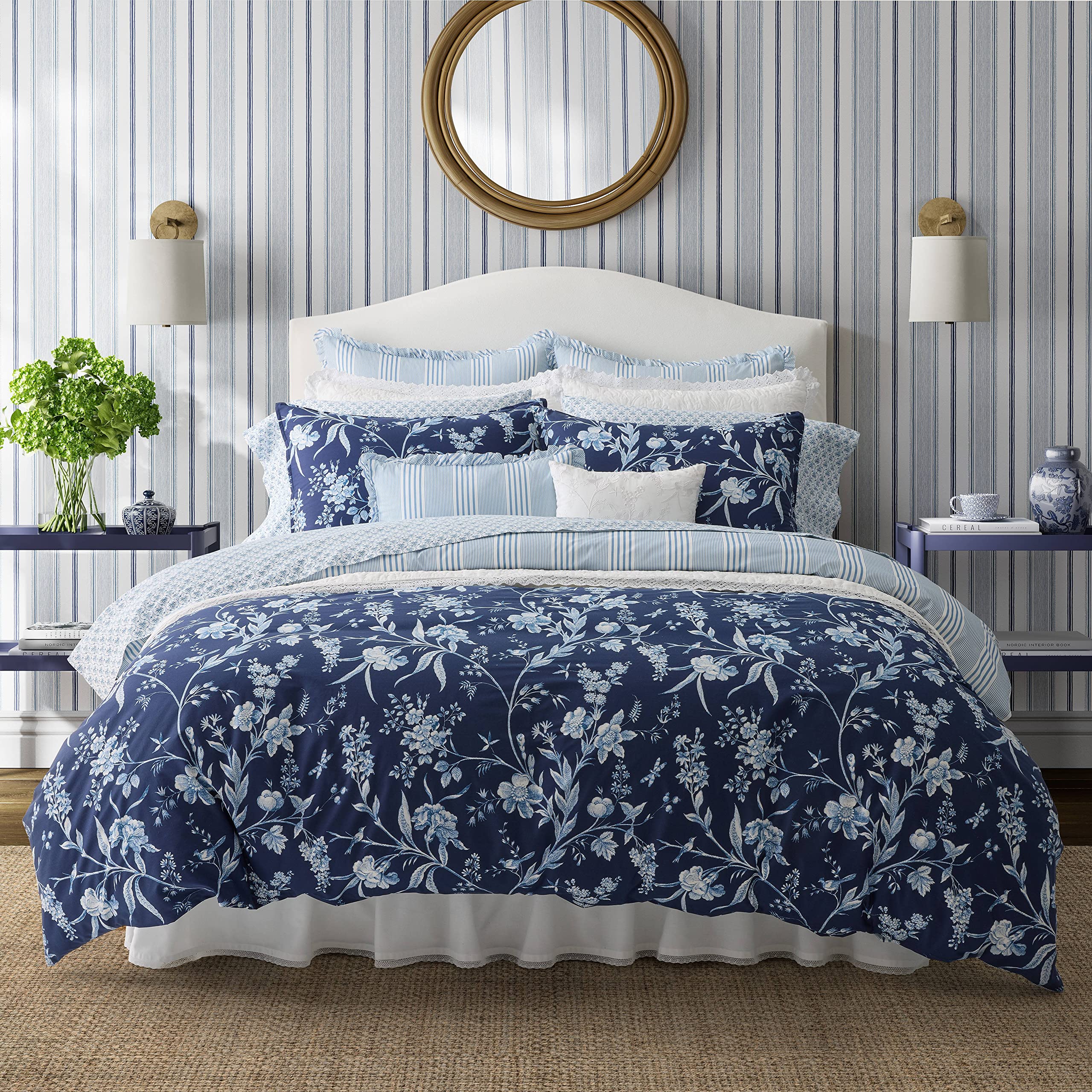 Comforter Set, Cotton Reversible Bedding Set, Includes Matching Shams