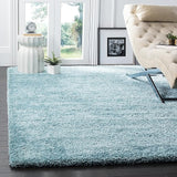 Milan Shag Collection Area Rug - 7' Square, Ivory, Solid Design