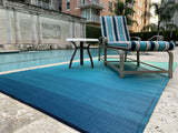 Ombre Outdoor Rug - Waterproof, Fade Resistant, Crease-Free, Reversible - Premium