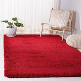 Milan Shag Collection Area Rug - 7' Square, Ivory, Solid Design