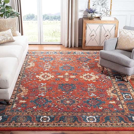 Vintage Hamadan Area Rug 8' x 10' - Grey & Black Oriental Persian Design