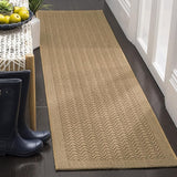 Palm Beach Collection Area Rug - 8' x 11', Silver, Sisal & Jute Design, Ideal for High Traffic