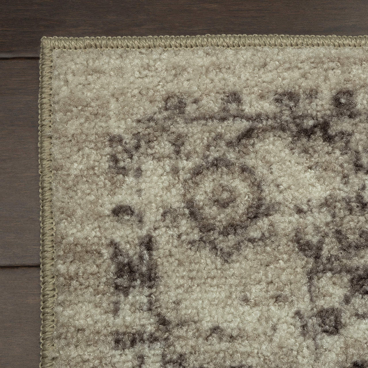 Maples Rugs Distressed Lexington Kitchen Rugs Non Skid Accent Area Floor Mat [Made in USA], 2'6 x 3'10, Brown/Neutral