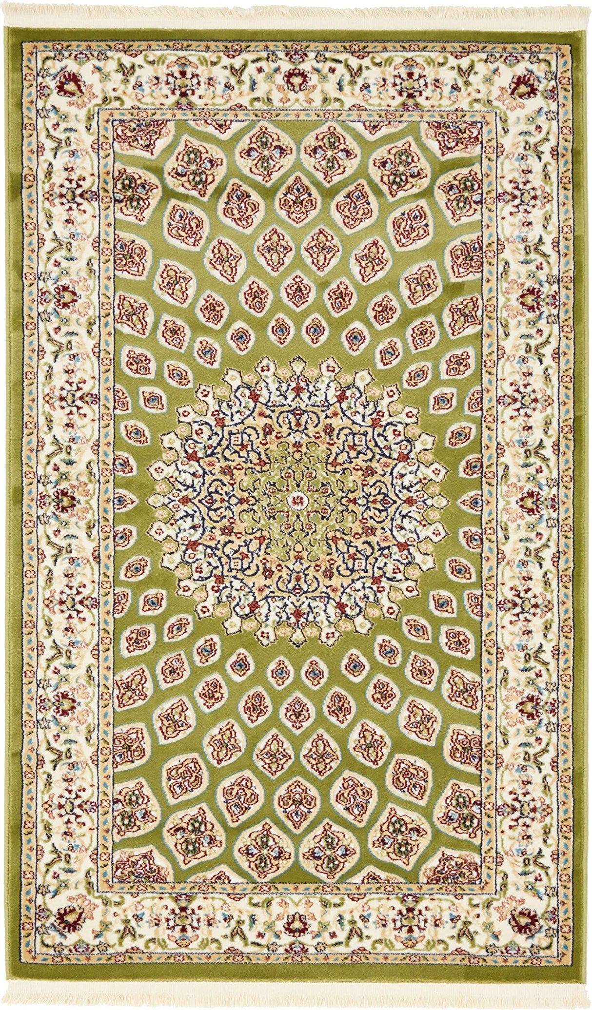 Loom Narenj Collection Classic Traditional Textured Medallion Pattern Design Area Rug,