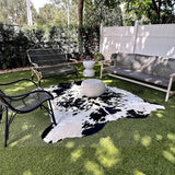 Genuine Cowhide Rug - Natural Black and White Rugs for Living Room & Bedroom Aesthetic - Real Cowhide Rug