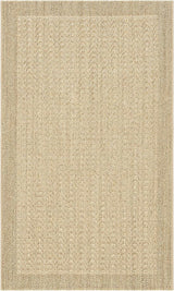 Palm Beach Collection Area Rug - 8' x 11', Silver, Sisal & Jute Design, Ideal for High Traffic