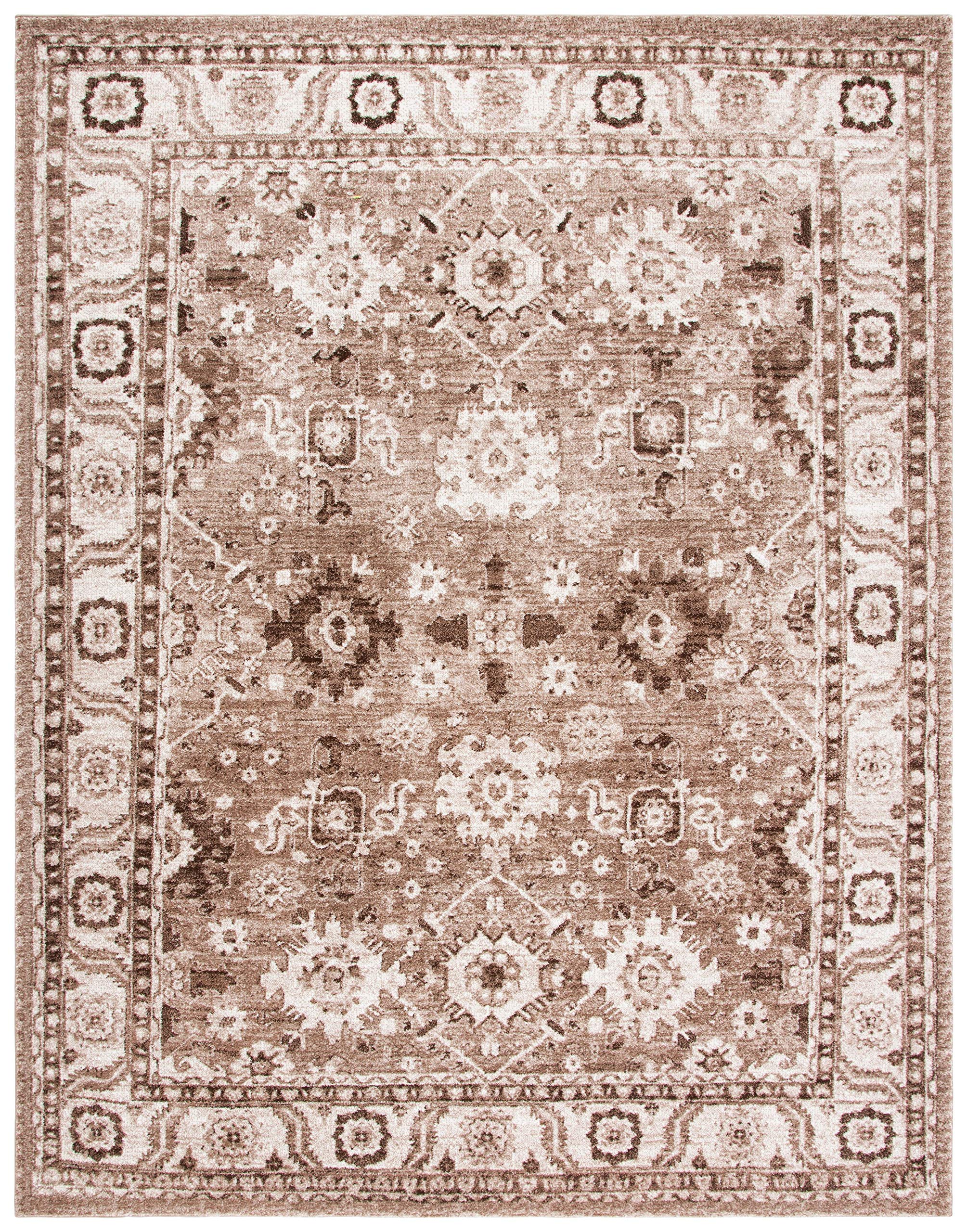 SAFAVIEH Vintage Hamadan Collection Area Rug - 8' x 10', Taupe, Oriental Traditional Persian Design, Non-Shedding & Easy Care, Ideal for High Traffic Areas in Living Room, Bedroom (VTH214T)