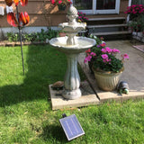 45-Inch 2-Tier Arcade Outdoor Solar Water Fountain - Outdoor Water Feature