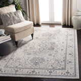 SAFAVIEH Isabella Collection Area Rug - 8' x 10', Light Grey & Grey, Oriental Design, Non-Shedding & Easy Care, Ideal for High Traffic Areas in Living Room, Bedroom (ISA936G)