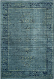 Vintage Collection Area Rug - 10' x 14', Turquoise & Multi, Oriental Distressed Viscose Design