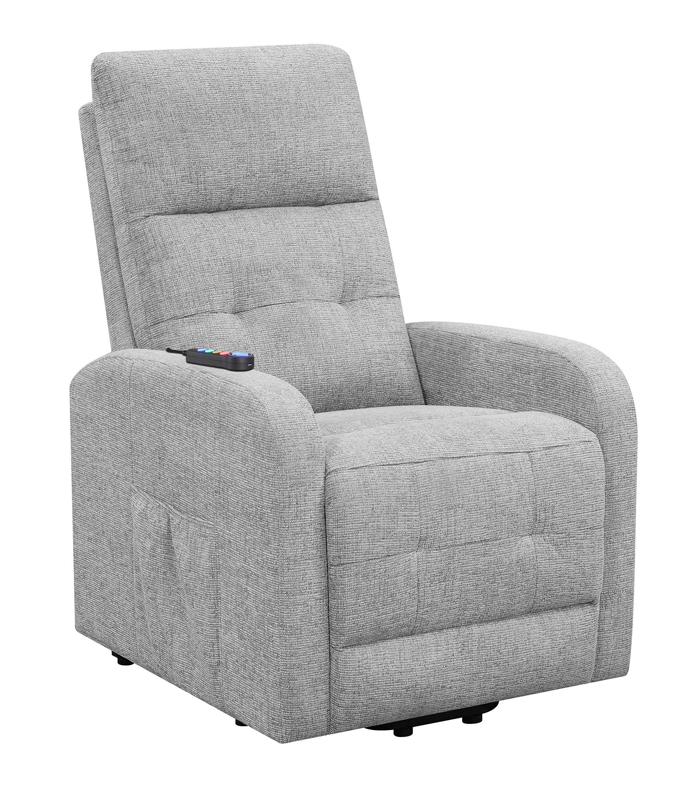 LiftEase Grey Power Lift Recliner Chair – Tufted Back