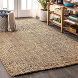 NRF102B-8 Pata Hand Woven Chunky Jute Light Ivory 8 ft. x 10 ft. Area-Rug, Farmhouse