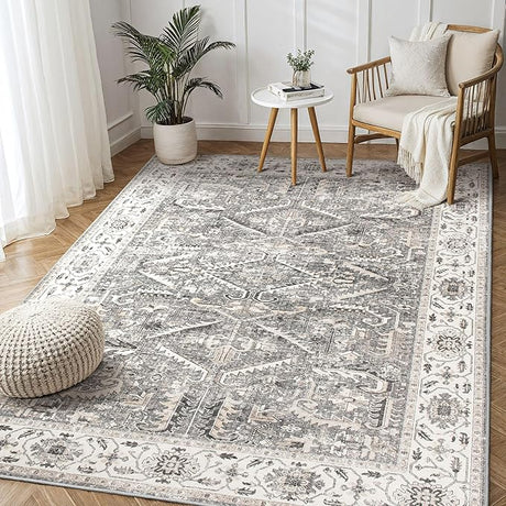 Area Rug for Living Room - Washable Soft Traditional Tribal Rug for Bedroom Dining Room