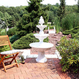 57" H Welcome 3-Tier Water Fountain - Large Electric Water Fountain with Pineapple Topper