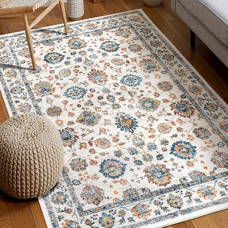 Machine Washable Rug 8x10 Area Rugs for Living Room Large Boho Bedroom Vintage