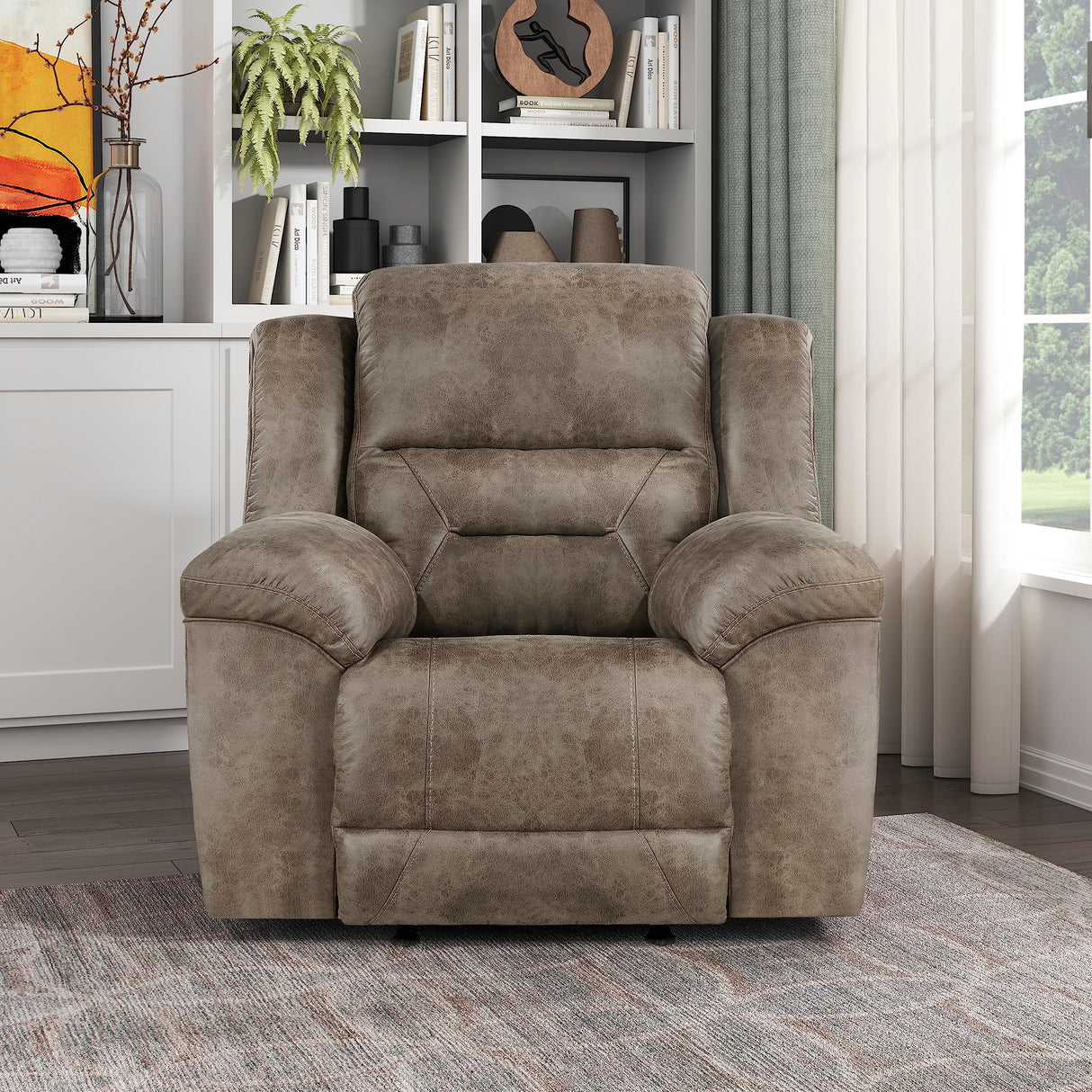 Recliner Chair for Living Room, Wall Hugger Manual Recliner Chairs, Home Theater Seating