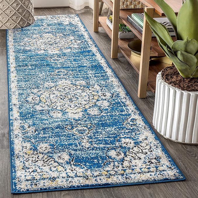 BMF104A-5 Bohemian FLAIR Boho Distressed Medallion Indoor Area-Rug Floral Easy