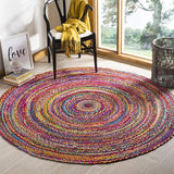 Braided Collection Accent Rug - 3' x 5', Ivory & Multi, Handmade Boho Reversible Cotton