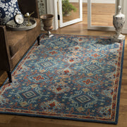 Heritage Collection 3' x 5' Blue/Multi HG422M Handmade Traditional Oriental Premium