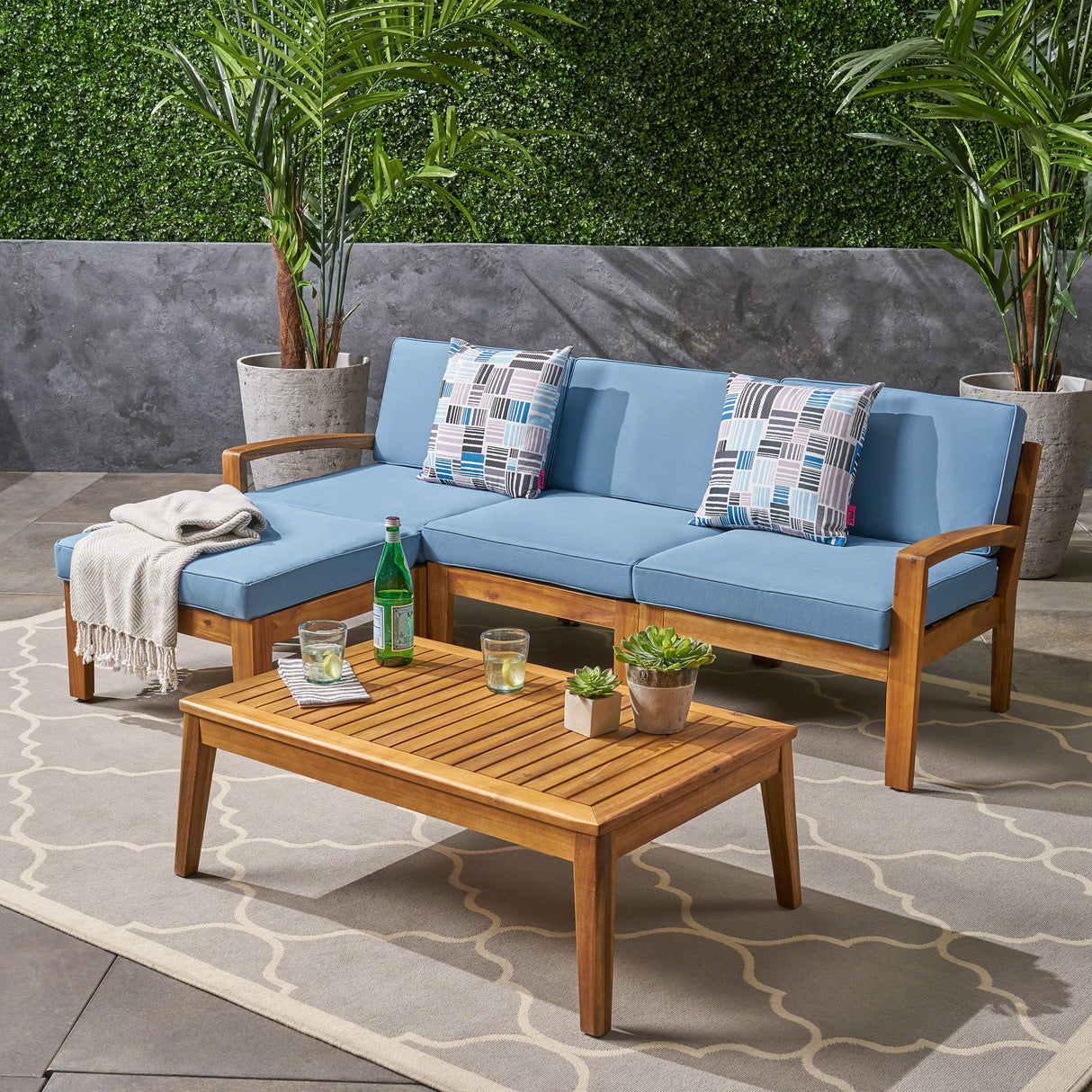Grenada Sectional Sofa Set | 5-Piece 3-Seater | Includes Coffee Table