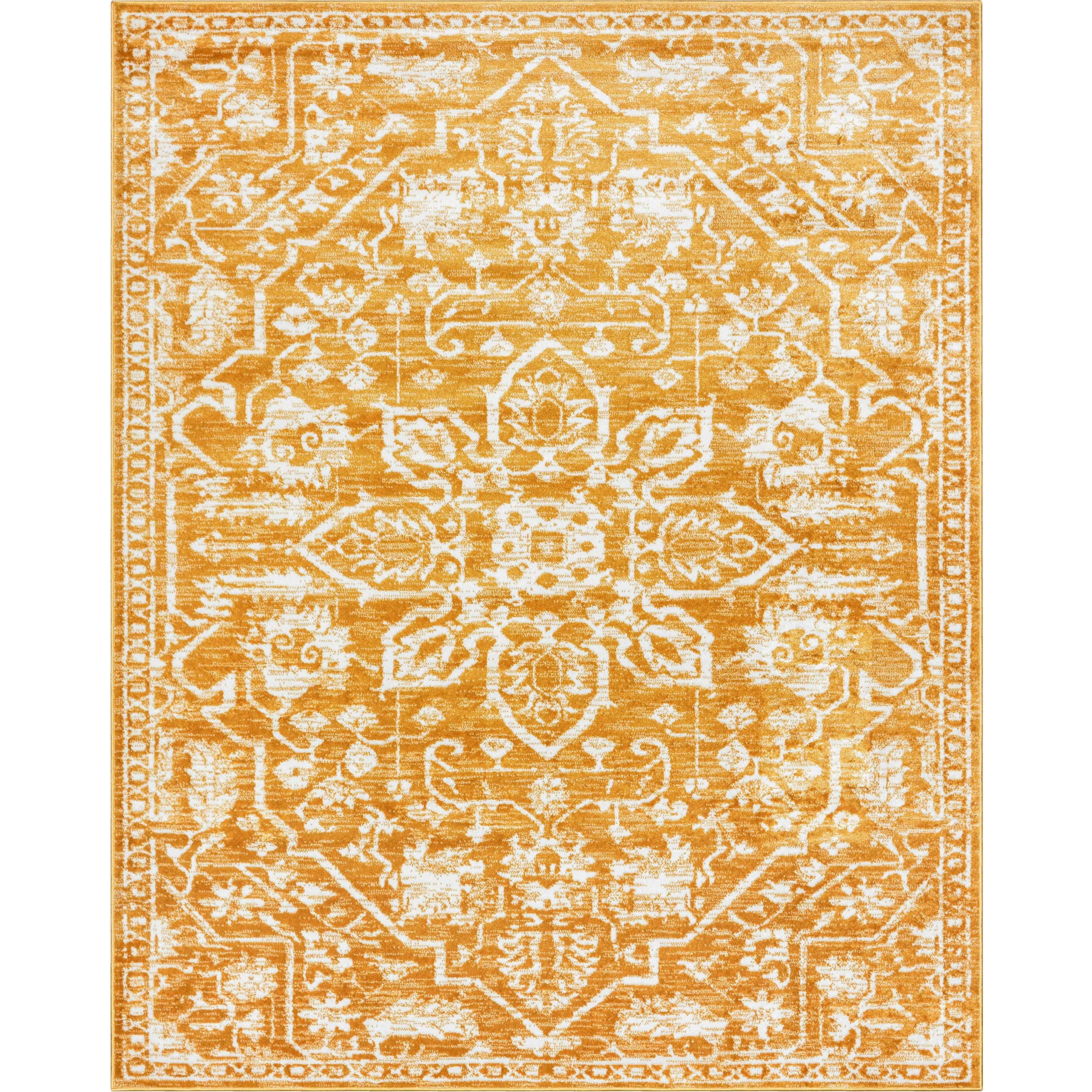 Dazzle DISA Vintage Medallion Gold Soft 7'10" x 9'10" Area Rug