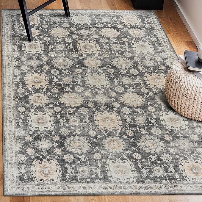 Machine Washable Area Rug Runner - Living Room Bedroom Bathroom Kitchen Entryway