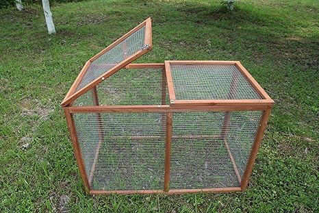 Large Chicken Coop with Wheels, Waterproof Outdoor Hen House for 6-8 Chickens