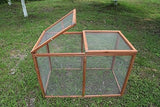 Large Chicken Coop with Wheels, Waterproof Outdoor Hen House for 6-8 Chickens