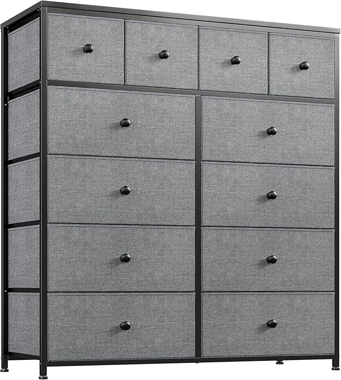 Pink Dresser for Girls Bedroom with 12 Drawers, Dresser for Bedroom