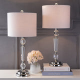 JYL2047A-SET2 Set of 2 Table Lamps Victoria 27" Crystal LED Table Lamp Modern Contemporary