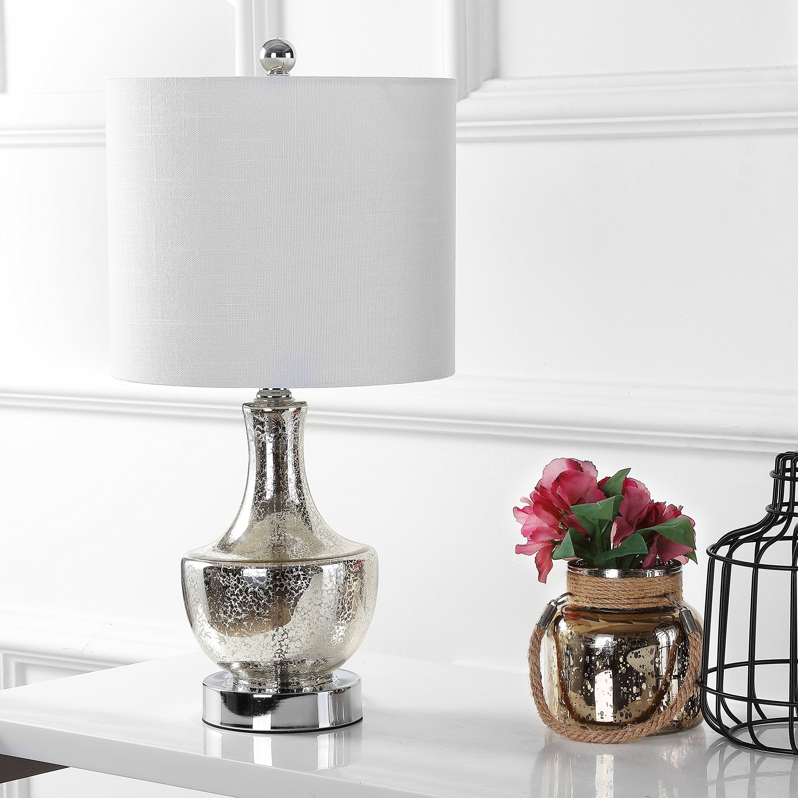 JYL1029B Colette 20" Mini Glass LED Table Lamp, Transitional, Glam, Global, Modern